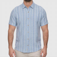 Flags & Anthem - Men's Oceanside Short Sleeve Linen Shirt