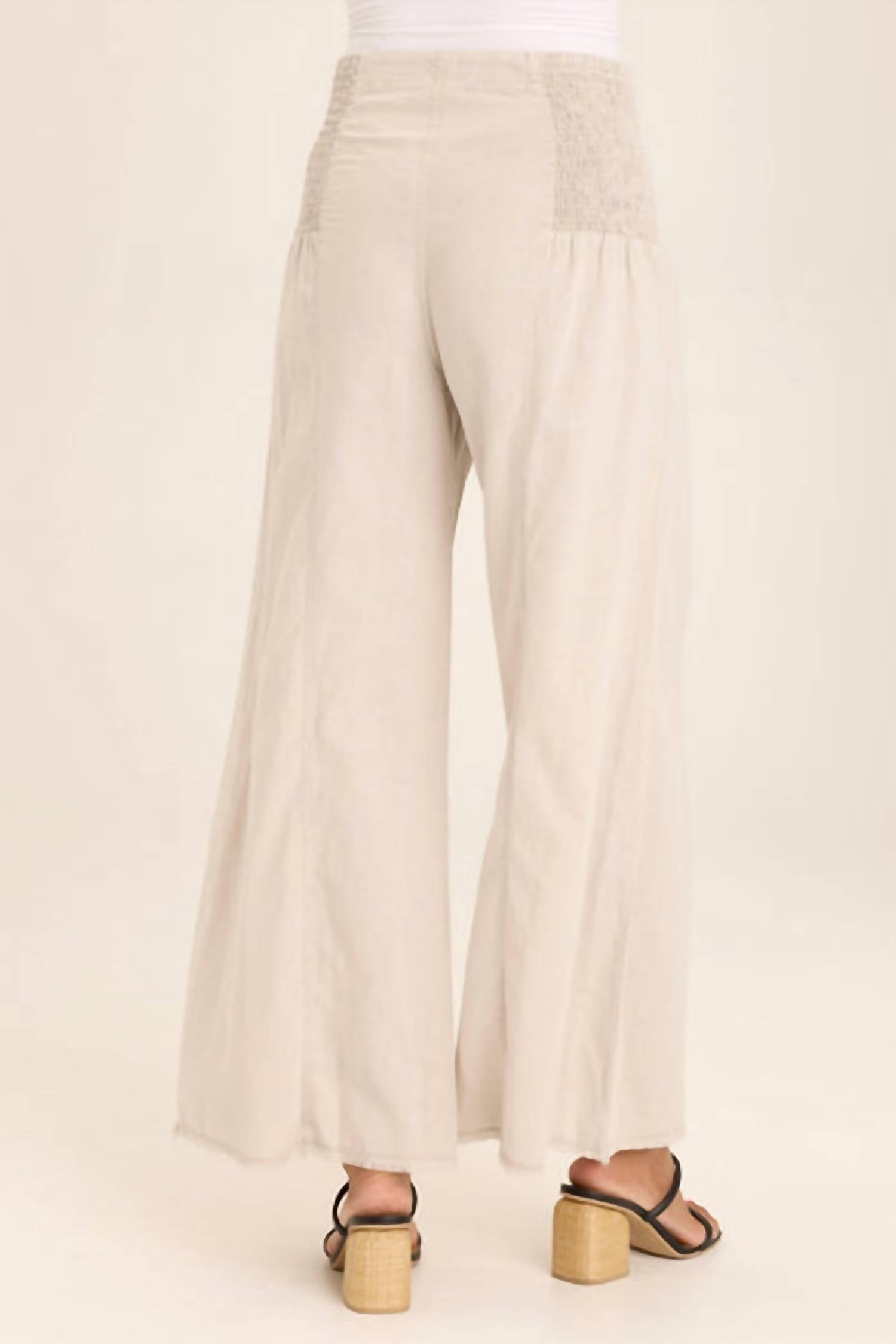 Xcvi - Kaj Wide Leg Cotton Linen Flare Pants