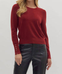 Entro - Cab Button Detail Sweater