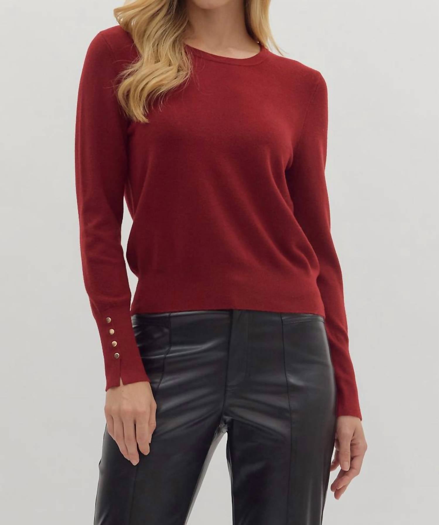 Entro - Cab Button Detail Sweater
