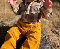 Me & Henry - Boy's Jasper Long Sleeve Woven Onesie