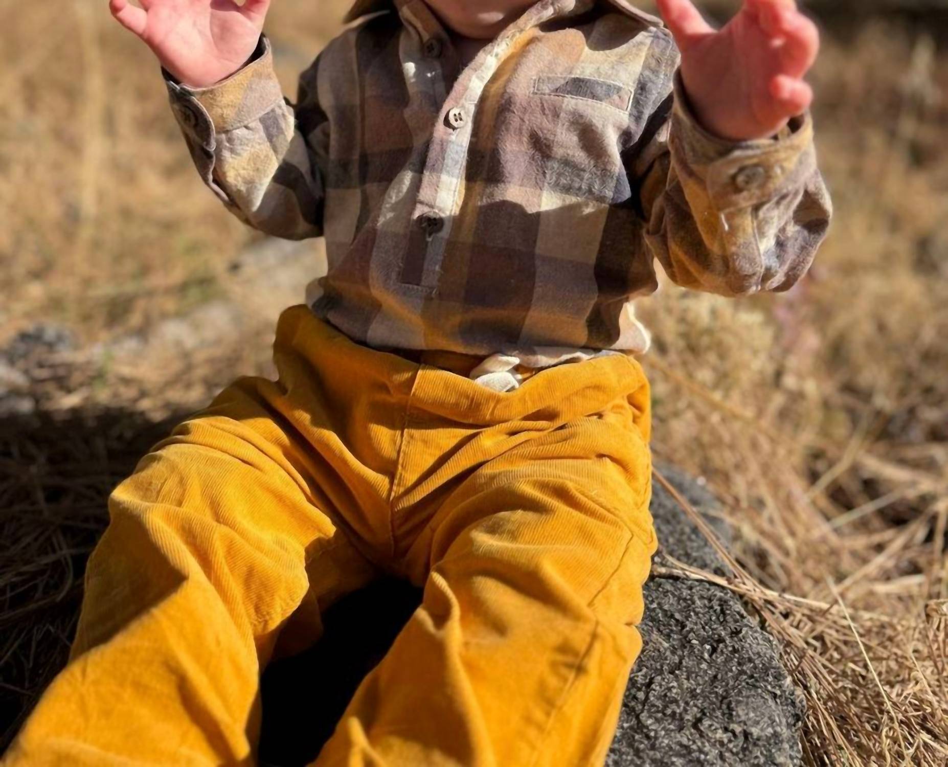 Me & Henry - Boy's Jasper Long Sleeve Woven Onesie