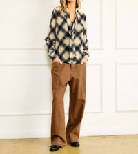 Line And Dot - Maven Tied Blouse