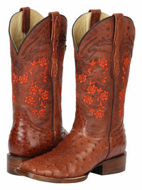 El General Western Wear - Women’s Rose Of Texas Exotic Ostrich Cowboy Boots