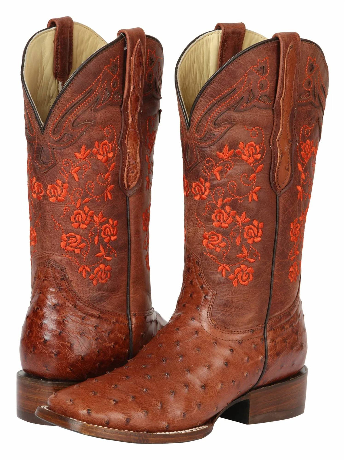 El General Western Wear - Women’s Rose Of Texas Exotic Ostrich Cowboy Boots