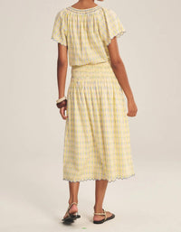 Velvet By Graham & Spencer - Deborah Printed Cotton Stripe Skirt
