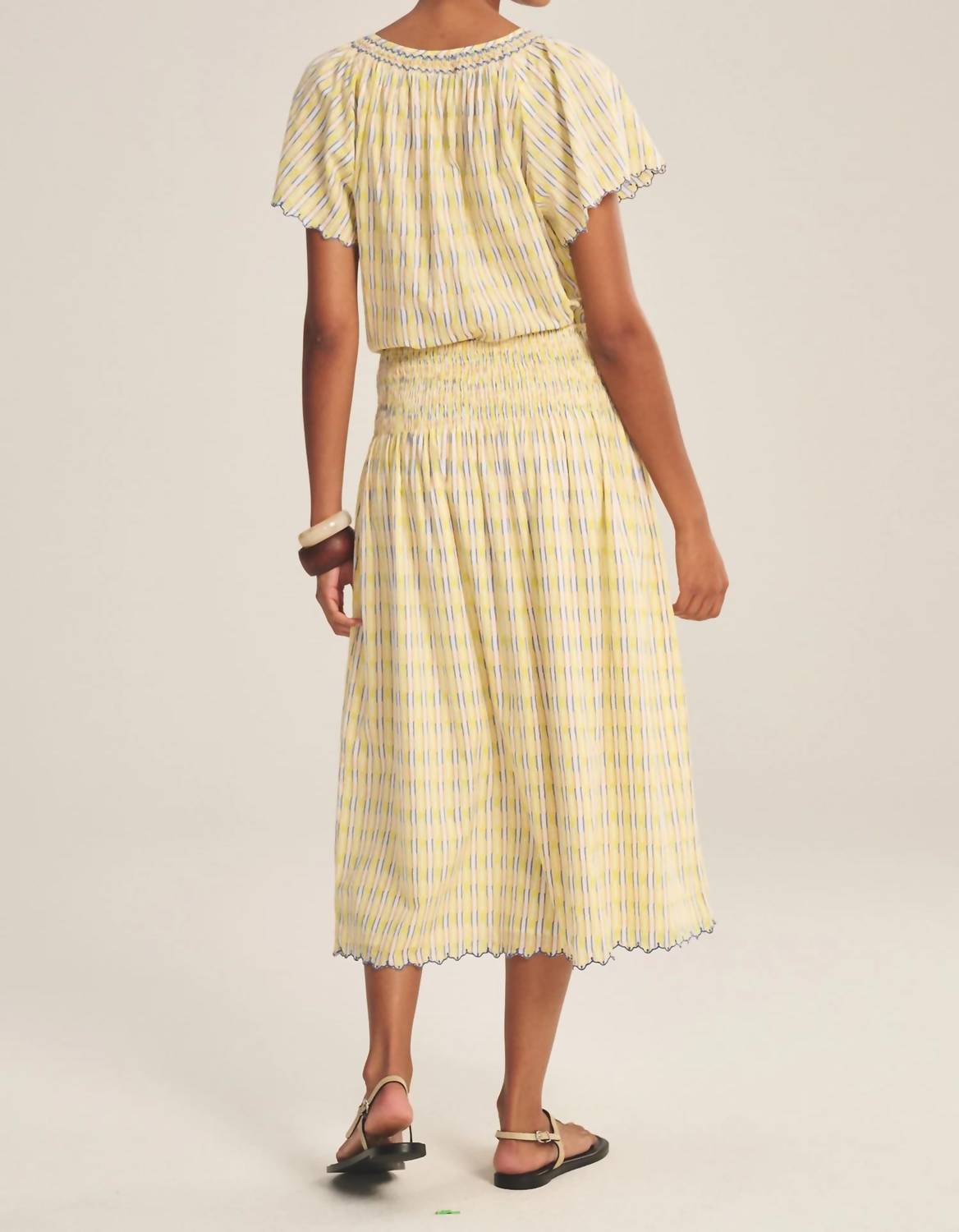 Velvet By Graham & Spencer - Deborah Printed Cotton Stripe Skirt
