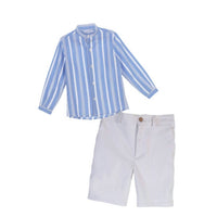 Tartaleta Boy's Pekin Striped Shorts Set in blue - item - detail view