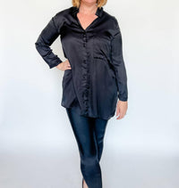 Dress Forum - Highly Favored Long Satin Shirt