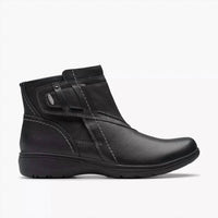 Clarks Women's Carleigh Style Leather Ankle Boots in black - women's shoe