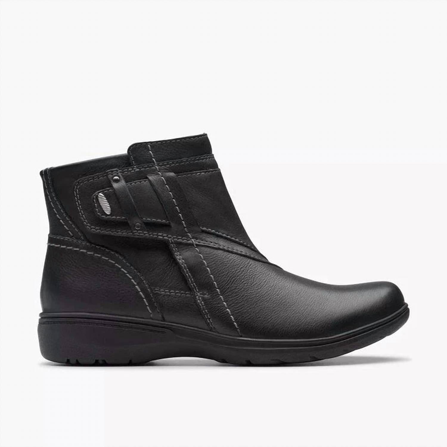 Clarks Women's Carleigh Style Leather Ankle Boots in black - women's shoe