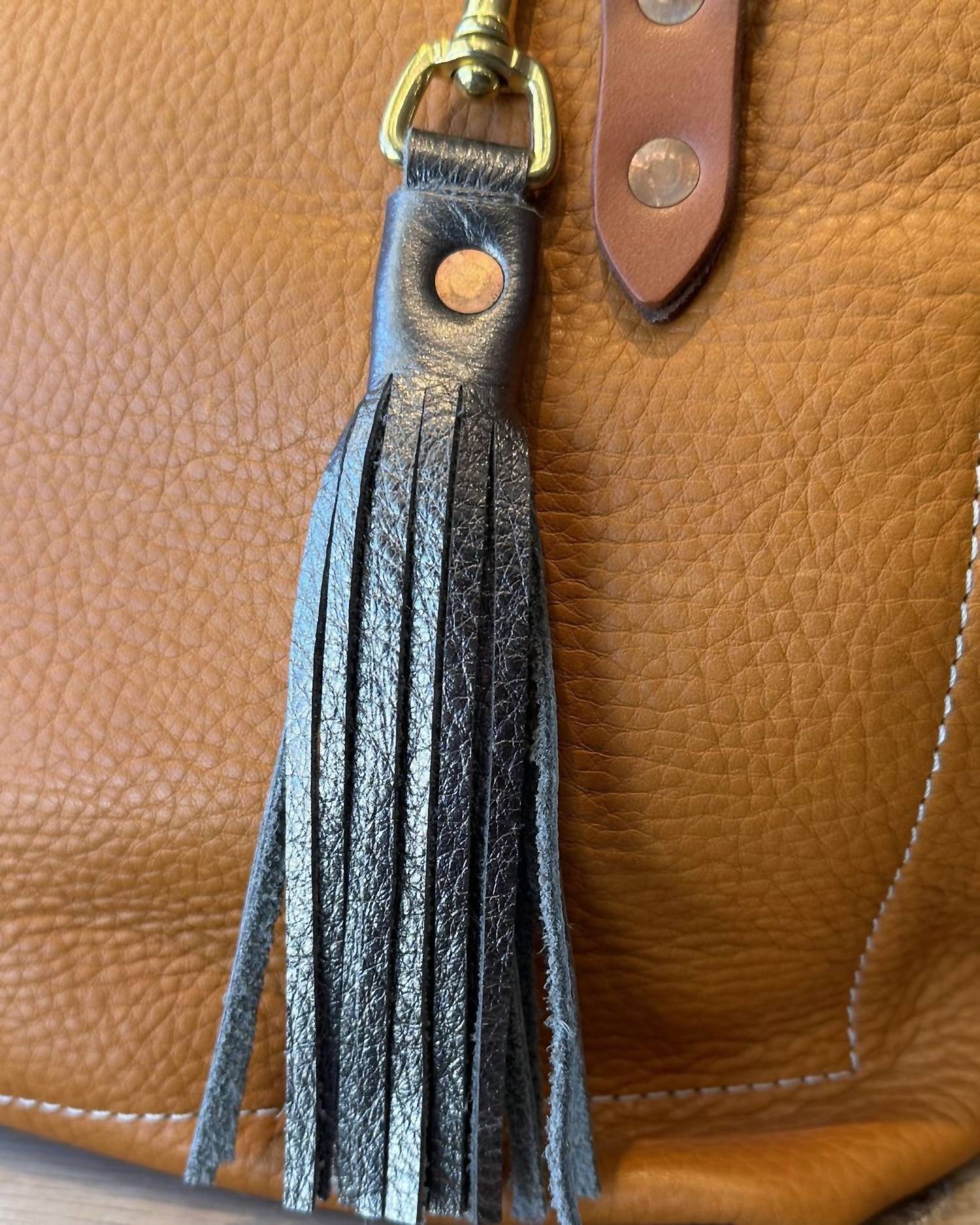 Copperdot Leather Goods - Women's Leather Tassel Bag Charm