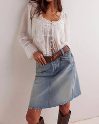 Free People - Women's We The Free Suzy Denim Midi Skirt