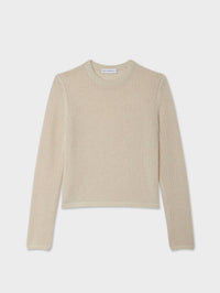 White + Warren - Cashmere Waffle Mesh Crew Sweater