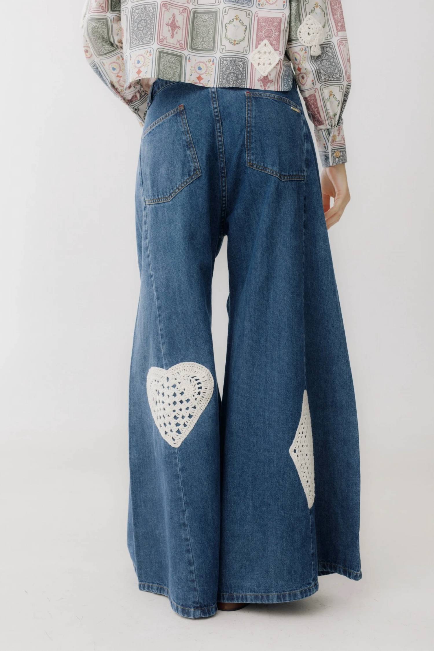 Savia - Crochet Wide Leg Jeans