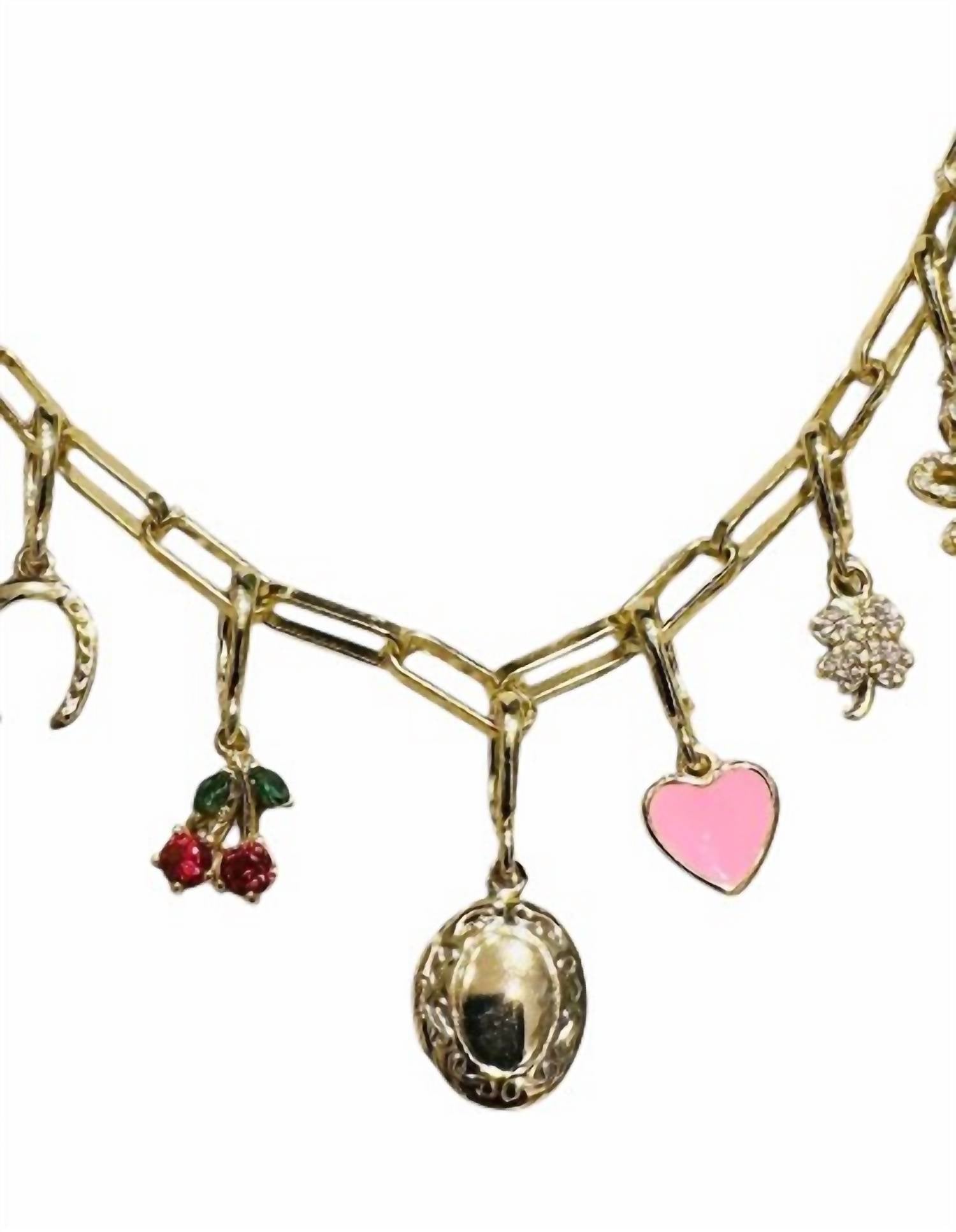 Iishii - Women's 9 Charms Necklace