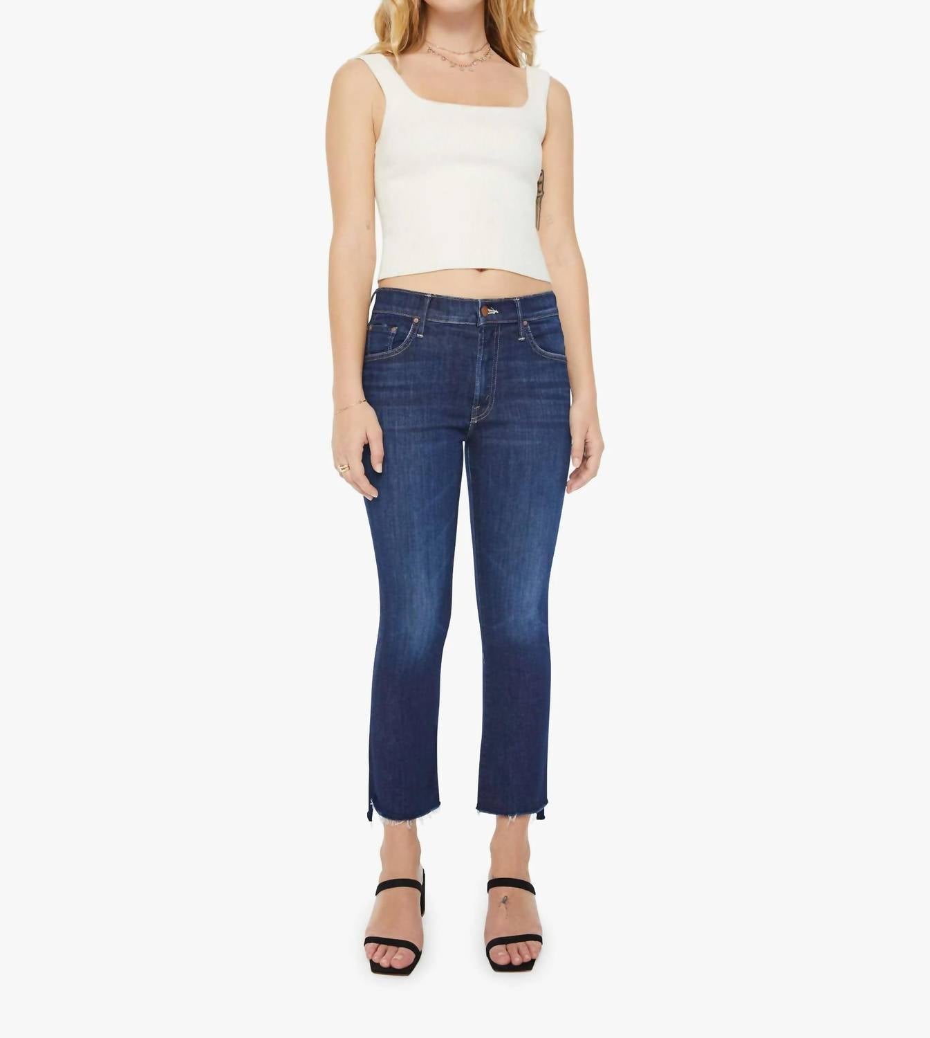 Mother - Lil Insider Crop Step Jean