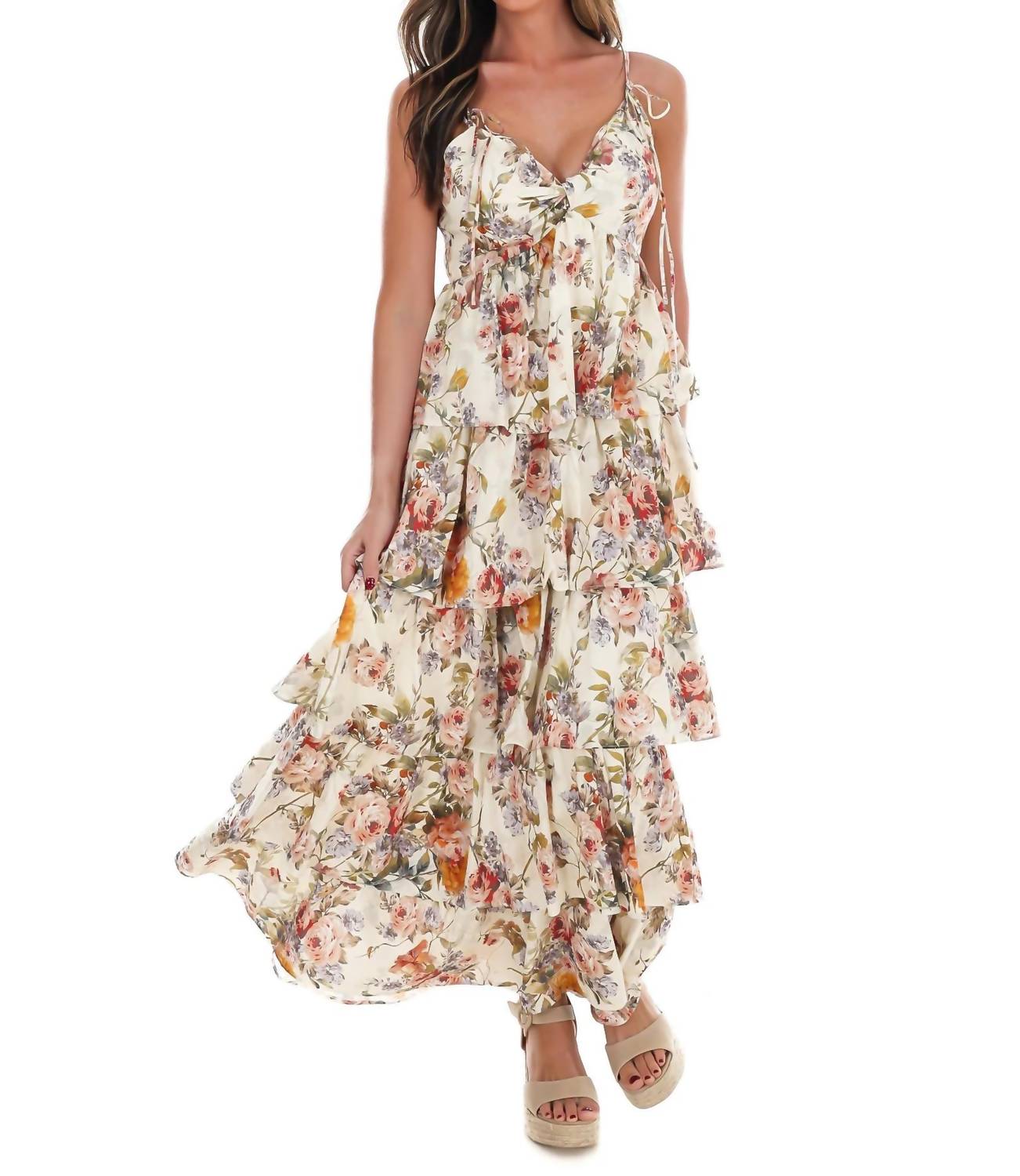 In February - Call For Romance Floral Maxi Dress