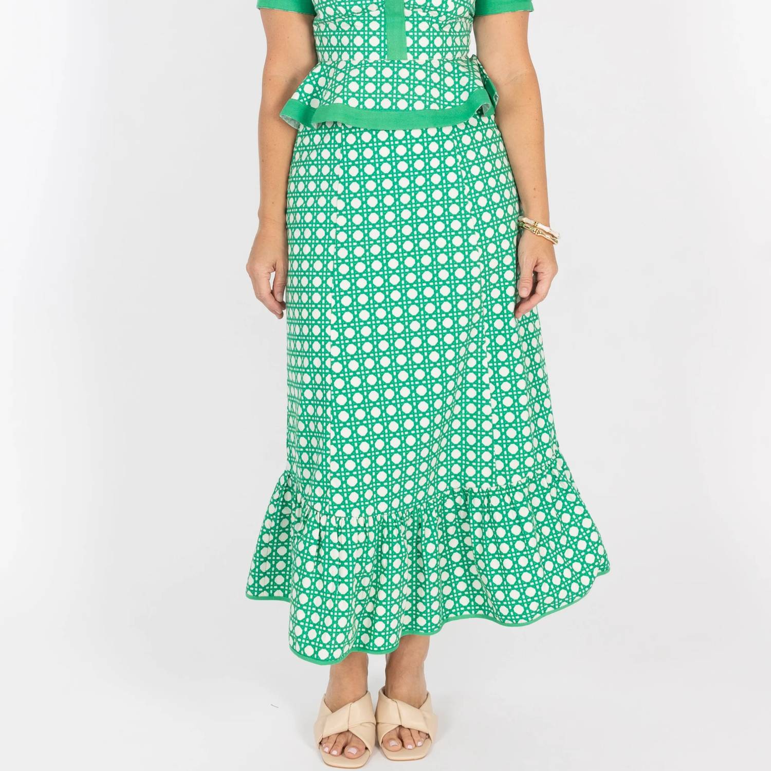Garland Bags Addie Skirt in green cane - women's skirt
