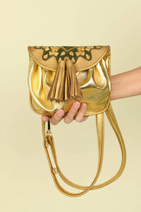 Meher Kakalia Women's Mini Accordion Bag in gold - women's bag