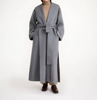 BY MALENE BIRGER Women's Trullem Belted Wool Coat in grey - women's jacket