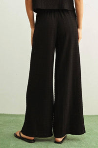 Miou Muse - Textured Wide-leg Pant