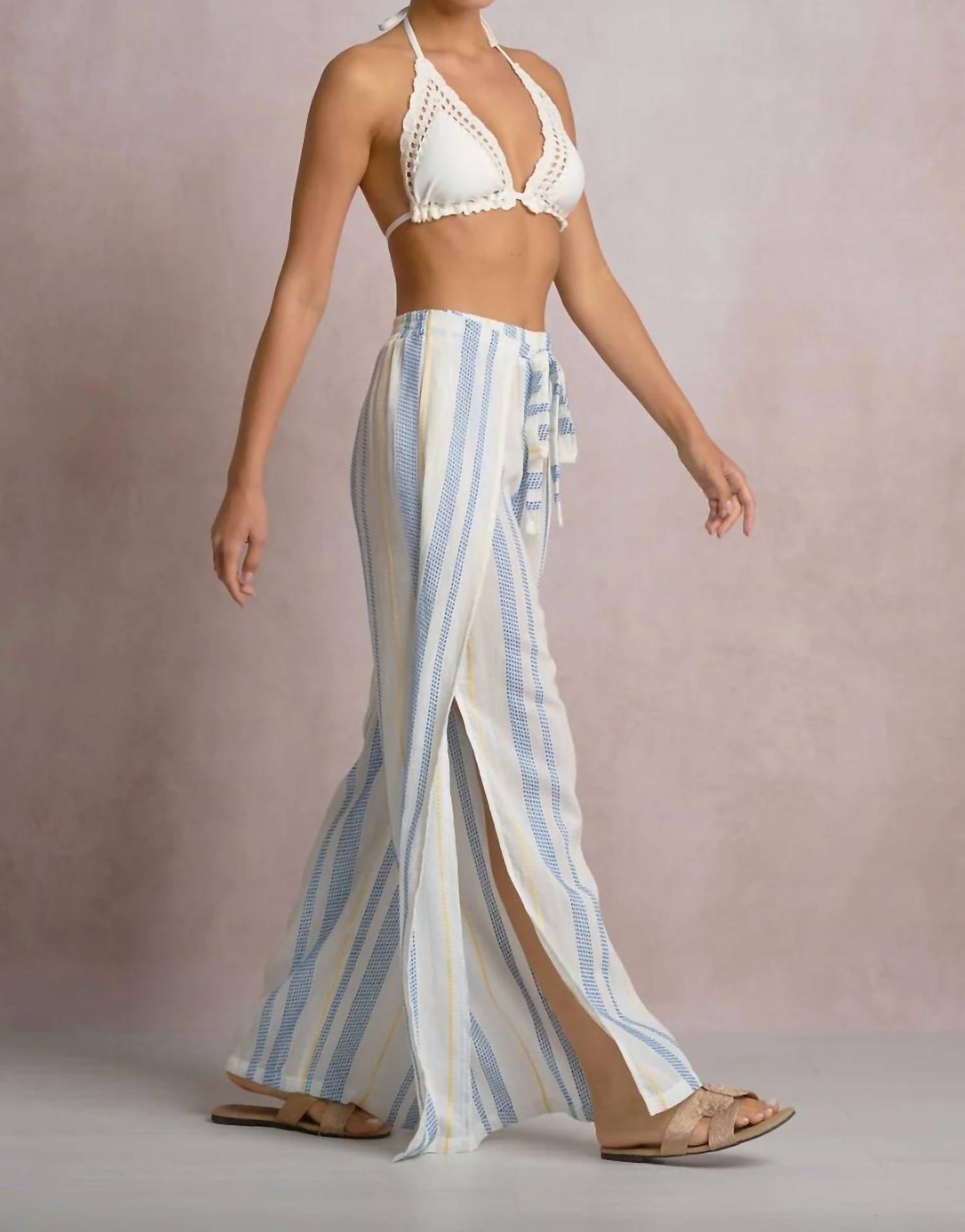 Elan - Drawstring Stripe Pants
