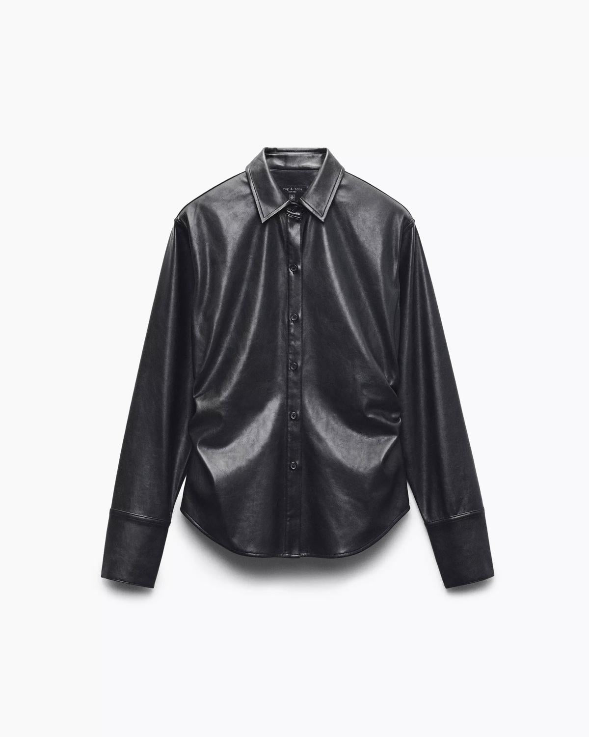 Rag & Bone - Leah Faux Leather Shirt