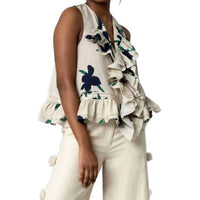 Hope For Flowers - Frilled Shell Top