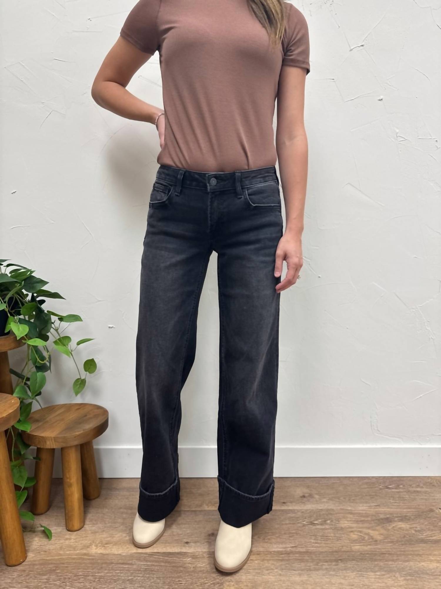Vervet By Flying Monkey - Low Rise Baggy Wide Leg Jeans