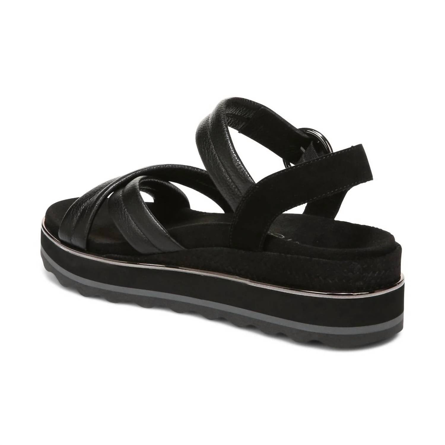 VIONIC Women's Reyna Sandals in black - women's sandal - detail view