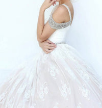 Sherri Hill Lace Ball Gown in ivory - women's dress - view 4