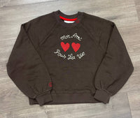 Just Madison Women's Madz Pour La Vie Sweatshirt in cocoa - women's top
