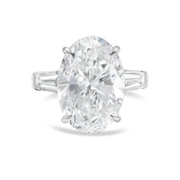 Diana M Jewels - Women's Oval & Baguette Lab-Grown Diamond Ring (8.00 Ct) - Elegant Plus