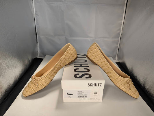 Schutz - WOMEN'S ARISSA STRAW FLATS
