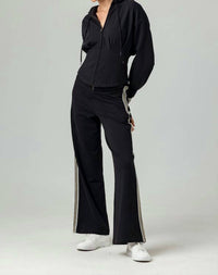 sundays Analyse Straight Leg Loose Fit Pant in black - women's pants