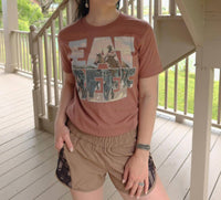 BELLA + CANVAS Eat Beef Graphic Tee in chestnut - women's t-shirt - detail view