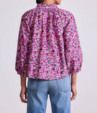 Apiece Apart - Trini V Neck Puff Sleeves Top
