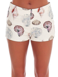 Bailey Rose - Women's Seashell Hunt Print Shorts