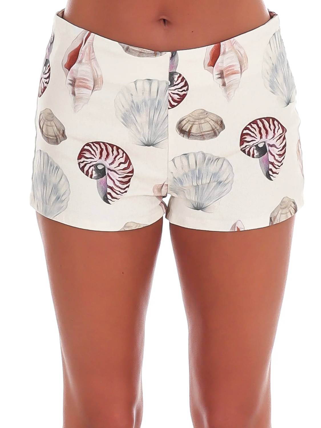 Bailey Rose - Women's Seashell Hunt Print Shorts