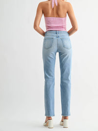 Just Black Denim - Mid Rise Stovepipe Straight Leg Jeans