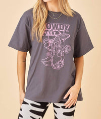 Baevely By Wellmade - Howdy Y'all Short Sleeve Tee