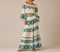 Mystery Resort - Corallia Top And Maxi Skirt Set