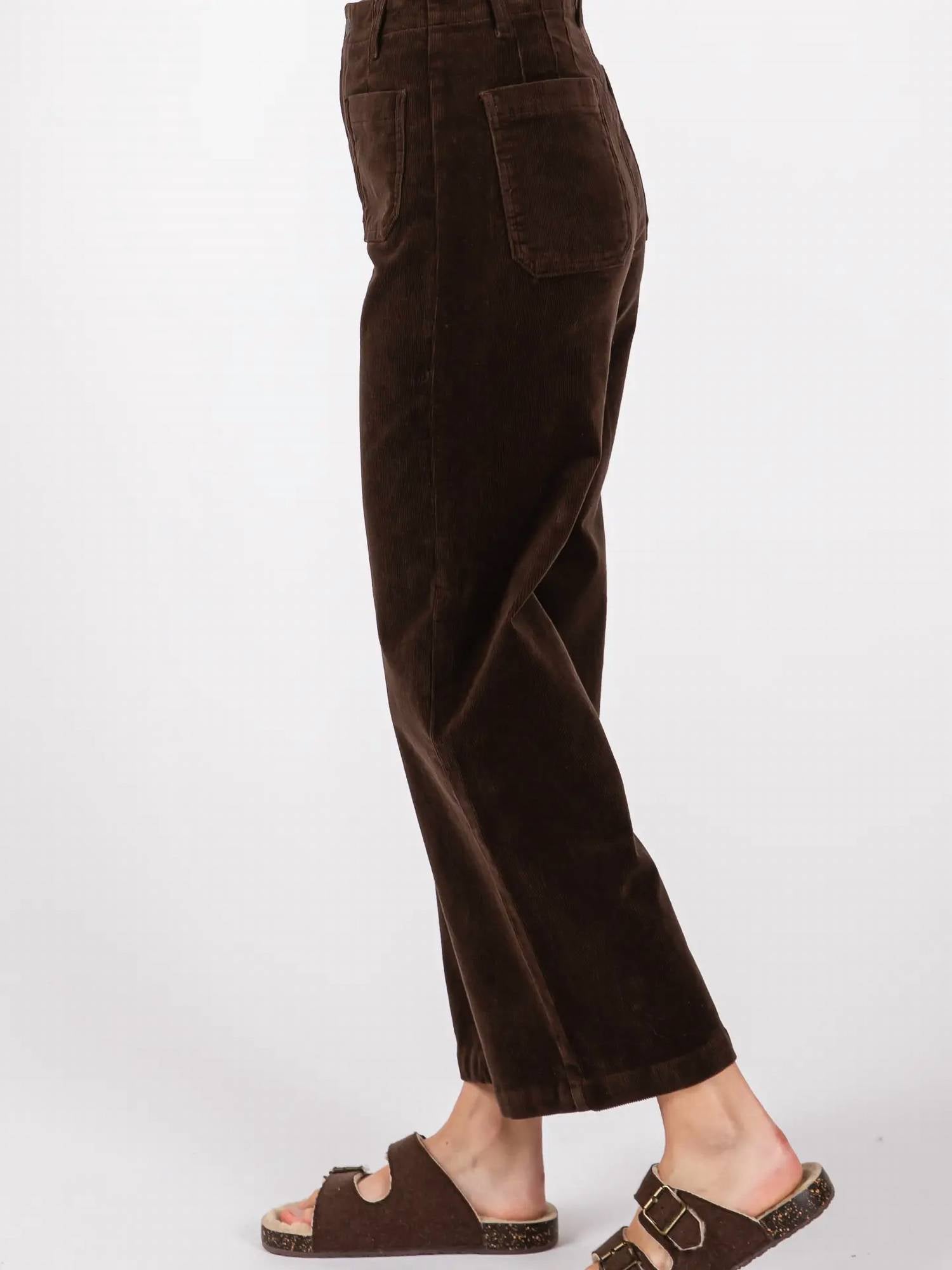 Letter To Juliet - Patch Pocket Corduroy Culottes