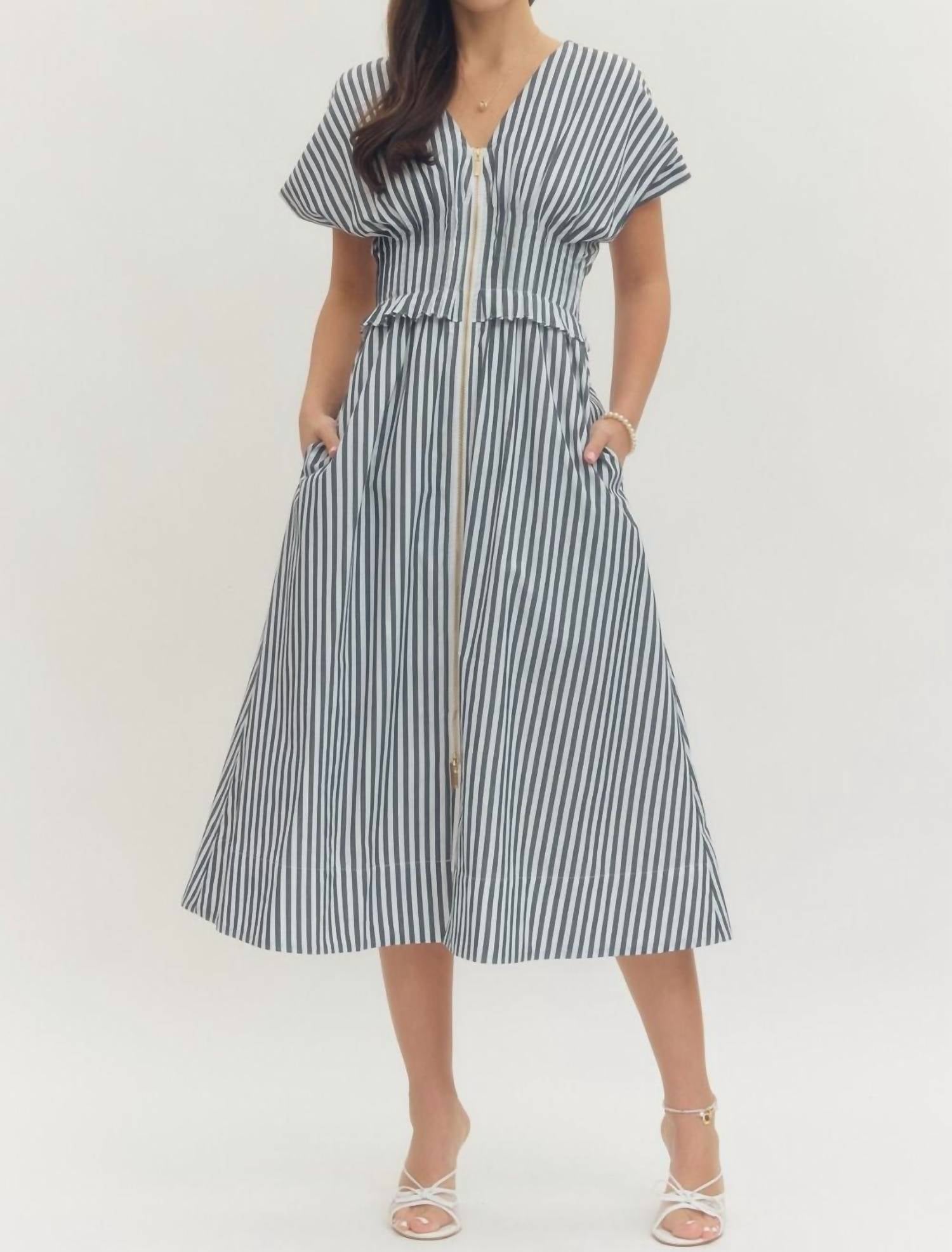 entro Love Link Dress in blue - women's dress - detail view