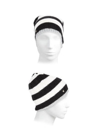 Kate Spade - Women's Stripped Rib Knit Beanie