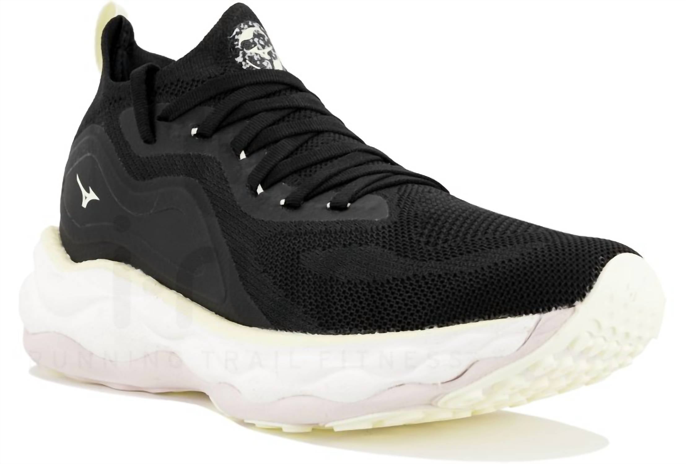 MIZUNO Women's Wave Neo Ultra Sneaker in undyed black white - women's sneaker - detail view