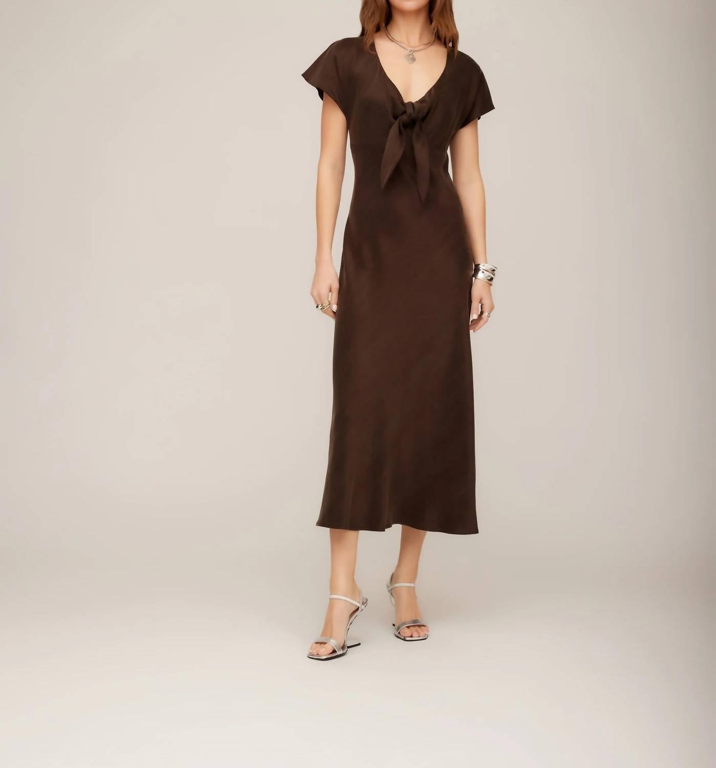 Fifteen Twenty - Tie Front Bias Dress