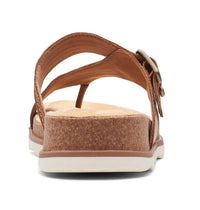 Clarks Women's Brynn Madi Flat Sandal in light tan leather - women's sandal - view 4