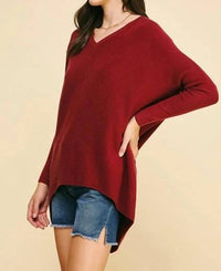 Pinch - V-Neck Dolman Sleeves Sweater